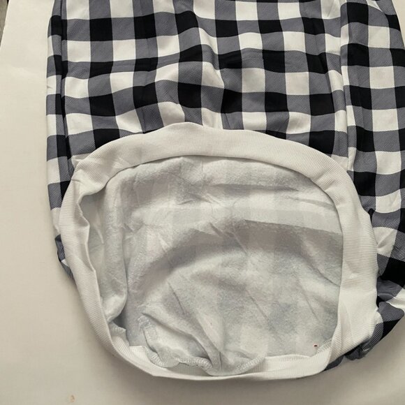 Buffalo Check Oversized Dog Onesie Hoodie - Picture 4 of 12